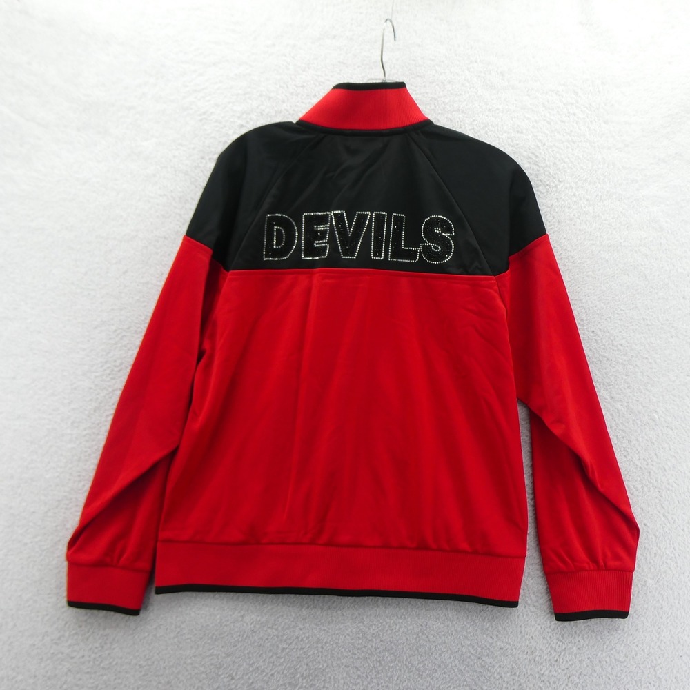 G-III Jacket Womens Medium New Jersey Devils Red Black Rhinestone Full Zip NHL - Picture 7 of 9